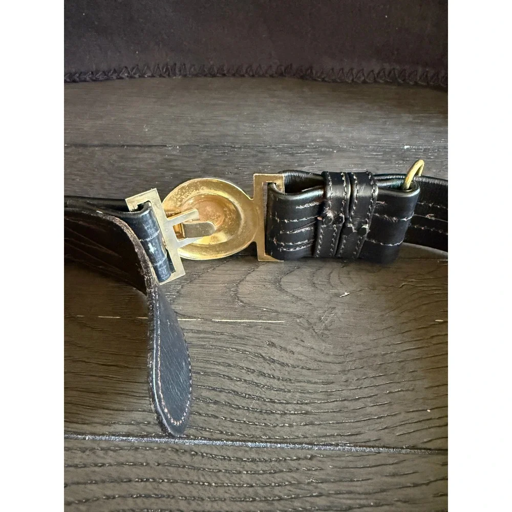 Hilborn-Hamburger Inc Black Leather 36 Military Dress Sword Belt‎ Eagle Buckle